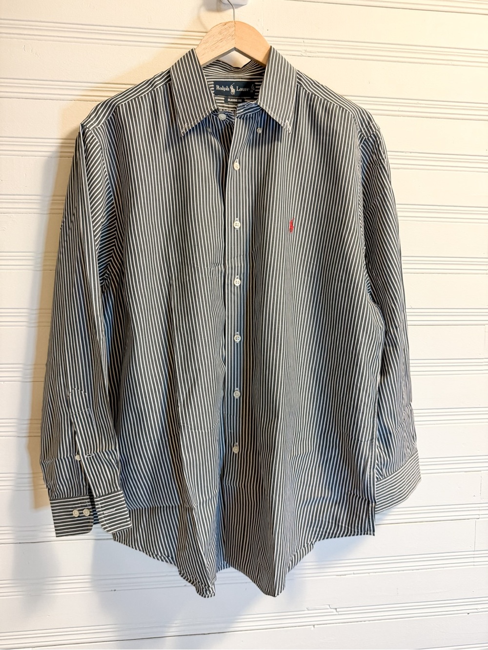 Ralph Lauren Classic Fit Men’s 16.5 32/33 Striped Cotton Button Down Shirt